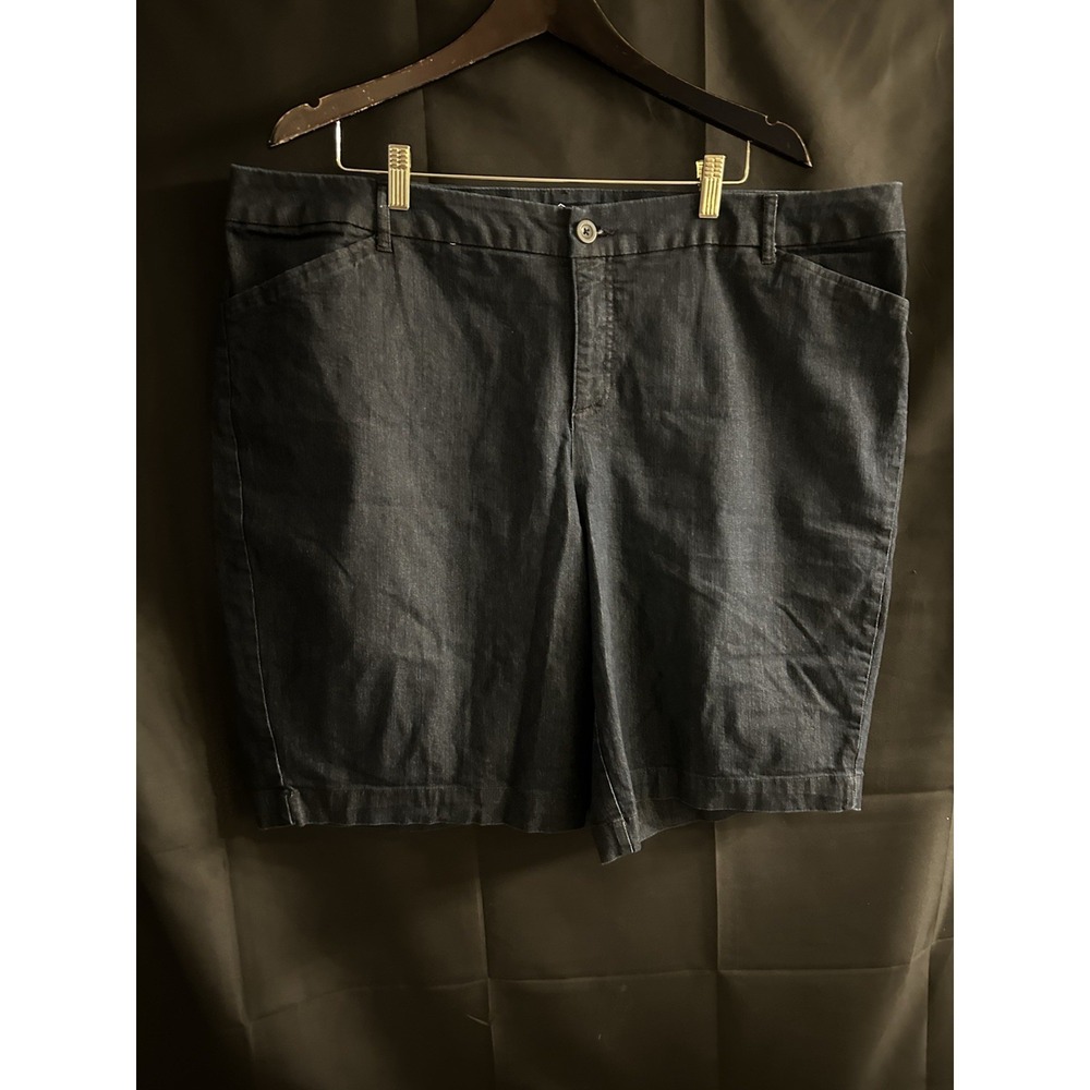 New 24W St. John's Bay Bermuda dark denim shorts #1442*15